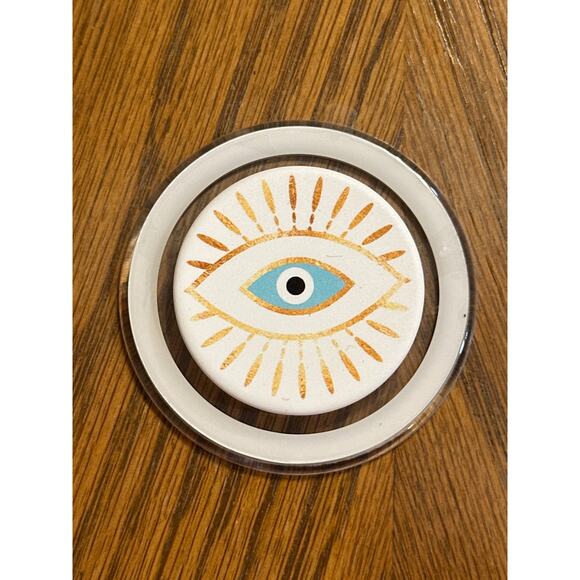 PopSockets PopGrip Magnetic - Gold Lash and Teal Evil Eye Greek Mati - Picture 1 of 3